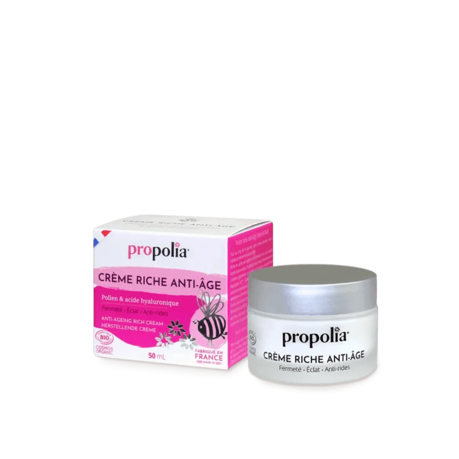 Organic Rich Anti Ageing Moisturiser- Bee Pollen - Hyaluronique acid 50ml - Image 6