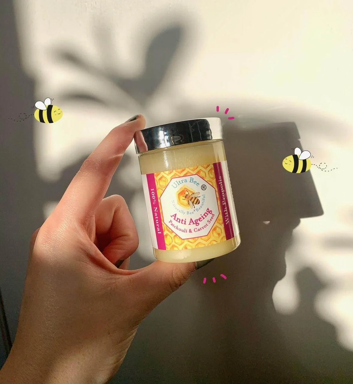 100% Natural Anti Ageing Moisturiser Honey, Patchouli, Carrot Seed 100ml (Morning) - Image 7